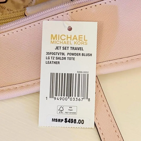 Michael Kors Purse Jet Set Travel Large Tote Leather - Picture 7 of 8